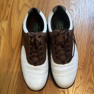 Foot Joy Contour Series Men's Brown and White Golf Shoes 8 1/2 M good condition